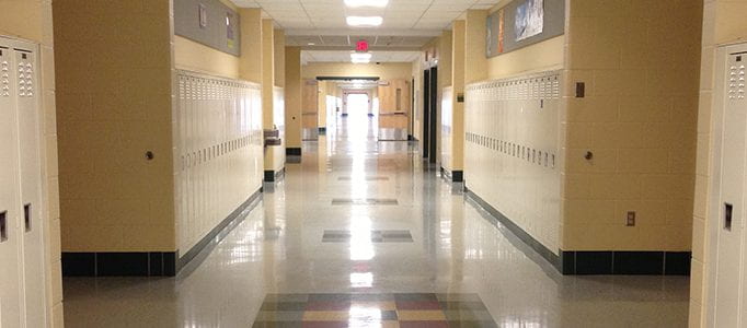 Empty hallways at THS